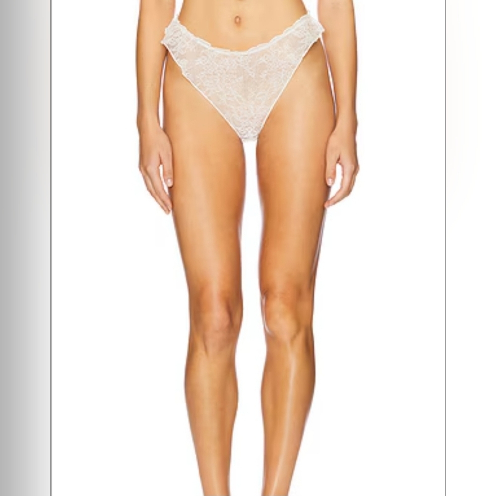 Free People Gia Tanga Ivory Lace Panties